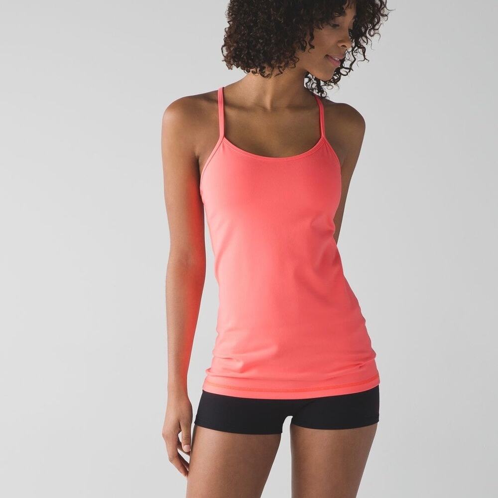 LULULEMON Power Y Luon Tank Top Grapefruit 4
